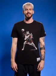 4F T-shirt regular z nadrukiem siatkarskim męski - czarny S. Czarne koszulki sportowe męskie 4F, l, bez wzorów, z bawełny, bez ramiączek, do siatkówki. Za 69.99 zł.