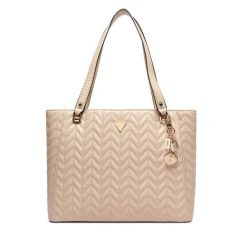 Torebka Guess. Brązowe shopperki damskie Guess, z aplikacjami, bez dodatków. Za 674.99 zł.