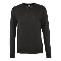 Sweter Męski Galaxy Z Dekoltem V. Czarne swetry męskie SOL'S, m, bez wzorów, bez kołnierzyka, bez ramiączek. Za 143.99 zł.
