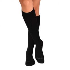 Długie skarpety uciskowe 3/4 z wełny merynosów, czarne. Czarne skarpetki damskie OEM, bez wzorów, z wełny. W wyprzedaży za 92.51 zł.