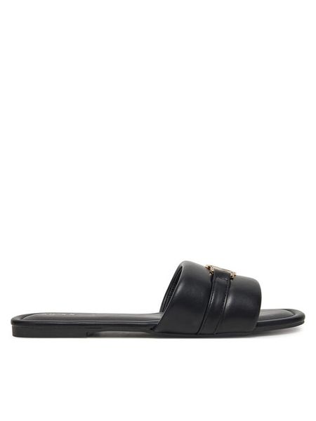MEXX Klapki R24SS944932 Czarny. Czarne klapki damskie Mexx, bez wzorów, z materiału, bez obcasa, bez zapięcia. Za 139.99 zł.