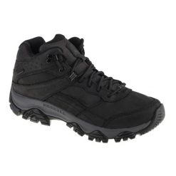 Buty trekkingowe męskie Merrell Moab Adventure 3 Mid. Czarne trekkingi męskie Merrell, z gumy, bez zapięcia. Za 703.00 zł.