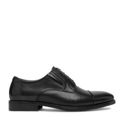 Półbuty GINO ROSSI. Czarne buty wizytowe męskie Gino Rossi, bez wzorów, bez obcasa, bez zapięcia. Za 449.99 zł.