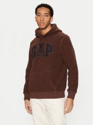 Gap Bluza 498353-01 Brązowy Regular Fit. Brązowe bluzy męskie GAP, m, bez wzorów, z syntetyku, bez ramiączek, bez kaptura. Za 159.99 zł.