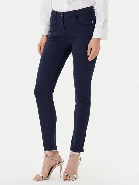 Morgan Jeansy 231-PRETTY Granatowy Slim Fit. Niebieskie jeansy damskie Morgan, bez wzorów, z bawełny. Za 129.99 zł.