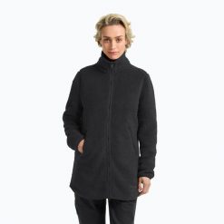 Bluza trekkingowa damska Jack Wolfskin High Curl Coat. Czarne bluzy damskie Jack Wolfskin, bez wzorów, bez ramiączek, bez kaptura. Za 429.99 zł.