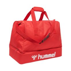 Torba piłkarska dla dorosłych rozmiar Hummel Core Football Bag. Czerwone torby sportowe męskie Hummel, bez wzorów. Za 99.99 zł.