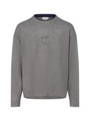 Calvin Klein Jeans sweter z dzianiny Mężczyźni drobna dzianina szary, M. Szare swetry męskie Calvin Klein Jeans, m, bez wzorów, z dzianiny, bez kołnierzyka, bez ramiączek. Za 279.95 zł.