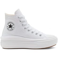 Trampki Converse Chuck Taylor All Star Move Hi, Dla obu płci. Białe trampki i tenisówki damskie Converse, bez wzorów, bez zapięcia. Za 490.00 zł.