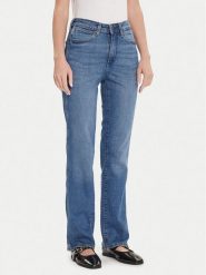 Wrangler Jeansy Cowboy 112371166 Niebieski Straight Fit. Niebieskie jeansy damskie Wrangler, bez wzorów, z bawełny. Za 359.99 zł.