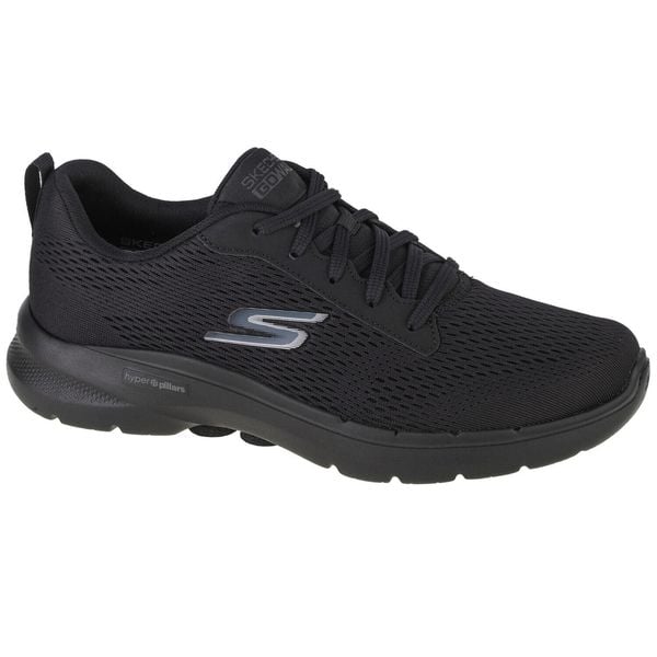 Buty sportowe Sneakersy męskie, Skechers Go Walk 6 Avalo. Czarne buty sportowe męskie Skechers, bez wzorów, bez zapięcia, trekkingowe. Za 329.99 zł.