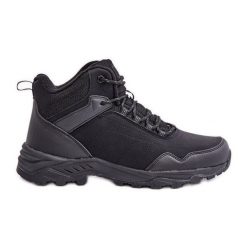 Ocieplane Lekkie Męskie Buty Trekkingowe McBraun Czarne. Czarne trekkingi męskie z materiału, bez zapięcia. Za 266.80 zł.