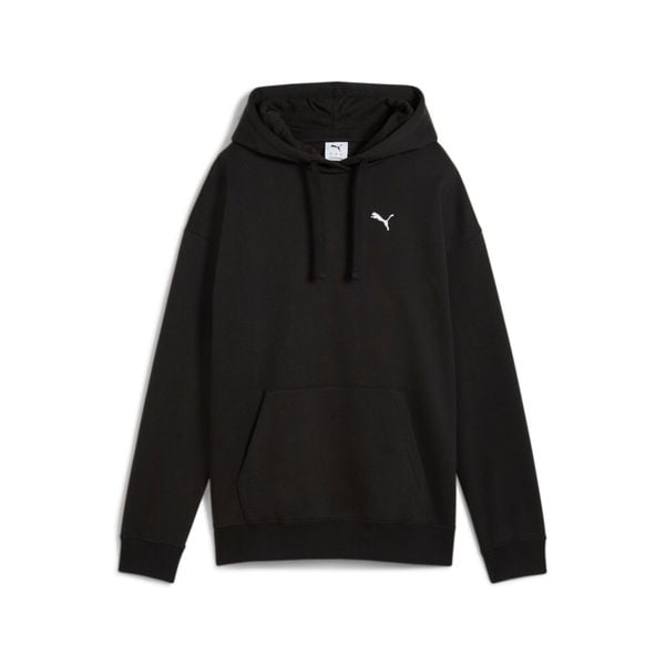 Bluza damska z kapturem Puma ESS Relaxed. Czarne bluzy damskie Puma, s, bez wzorów, z materiału, eleganckie, bez ramiączek, z kapturem. Za 186.90 zł.