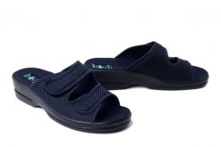 ADANEX 22914 ASK60VD granatowy, klapki damskie. Niebieskie klapki damskie Adanex, bez wzorów, bez obcasa, bez zapięcia. Za 79.04 zł.
