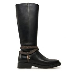 Kozaki MICHAEL Michael Kors. Czarne kozaki damskie MICHAEL Michael Kors, bez wzorów, bez obcasa, na płaskiej podeszwie, bez zapięcia. Za 1,419.00 zł.