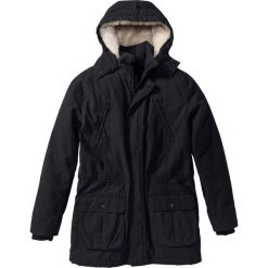 Parka ocieplana bonprix czarny. Czarne parki męskie bonprix, m, bez wzorów, bez kołnierzyka, bez kaptura. Za 189.99 zł.