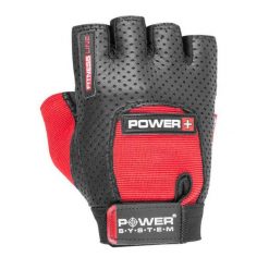 Rękawiczki na siłownię POWER SYSTEM Power Plus. Czerwone rękawiczki męskie POWER SYSTEM, bez wzorów. Za 35.00 zł.