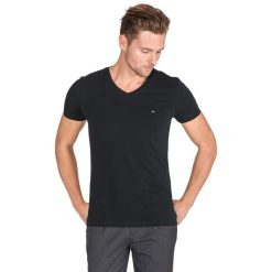 Tommy Hilfiger Koszulka Czarny. Czarne t-shirty męskie Tommy Hilfiger, l, bez wzorów, z bawełny, bez kołnierzyka, bez ramiączek. Za 187.95 zł.