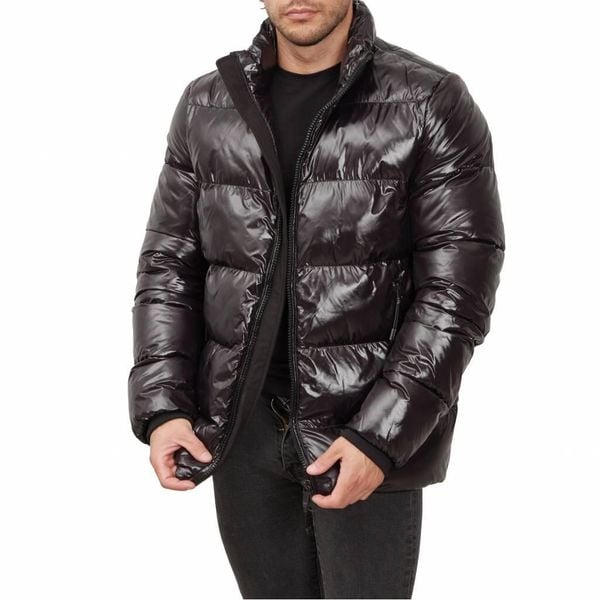 Kurtka GEOX M SILE BOMBER Czarny. Czarne kurtki męskie Geox, m, bez wzorów, z tkaniny, bez kaptura. Za 562.99 zł.