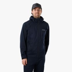 Kurtka outdoor hiking męska Swedemount On Course Jacket II szybkoschnąca. Niebieskie trekkingi męskie SWEDEMOUNT, z tkaniny, bez zapięcia. Za 449.99 zł.