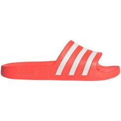 Klapki adidas Adilette Aqua Slide U GZ5235 pomarańczowe pomarańcze i czerwienie. Brązowe klapki damskie bez wzorów, bez zapięcia. Za 132.97 zł.