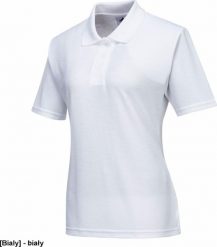 Portwest B209 - Koszulka damska polo 35% bawełny - biały M. Białe bluzki damskie Portwest, m, bez wzorów, z bawełny, bez kołnierzyka, bez ramiączek. Za 44.05 zł.