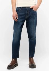 Męskie Spodnie Jeansowe MUSTANG Denver Tapered Denim Blue 1015511 5000 880. Niebieskie jeansy męskie Mustang, z denimu. Za 219.99 zł.