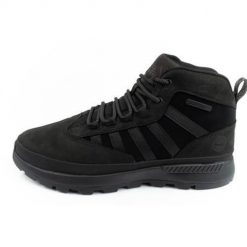 Buty trekkingowe męskie Timberland Euro Trekker. Czarne buty zimowe męskie Timberland, bez wzorów, z materiału, bez obcasa, bez zapięcia. Za 723.00 zł.