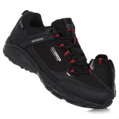 Buty męskie turystyczne trekkingowe DK PREDATOR SOFTSHELL. Czarne buty zimowe męskie DK, bez wzorów, z softshellu, bez obcasa, bez zapięcia. Za 169.00 zł.