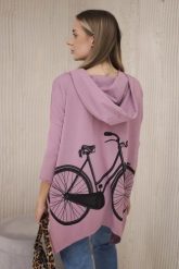 Bluza z nadrukiem roweru ciemny różowy. Czerwone bluzy damskie KESI, l, bez wzorów, z bawełny, bez ramiączek, z kapturem. Za 218.51 zł.