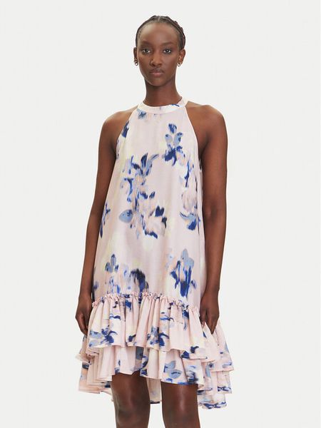 YAS Sukienka letnia Seraki 26037247 Różowy Regular Fit. Czerwone sukienki damskie YAS, na lato, bez wzorów, z wiskozy, bez kołnierzyka, bez ramiączek. Za 309.99 zł.