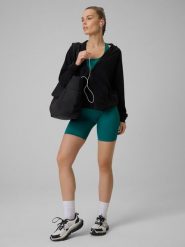 4F Legginsy kolarki treningowe bezszwowe damskie - turkusowe XL/XXL. Niebieskie legginsy damskie 4F, bez wzorów. Za 79.99 zł.