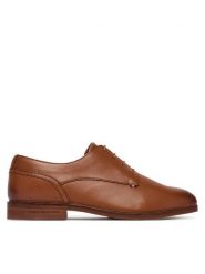 Tommy Hilfiger Półbuty Hilfiger Leather Dress Shoe FM0FM05777 Brązowy. Brązowe buty wizytowe męskie Tommy Hilfiger, bez wzorów, ze skóry, bez obcasa, bez zapięcia. Za 649.99 zł.