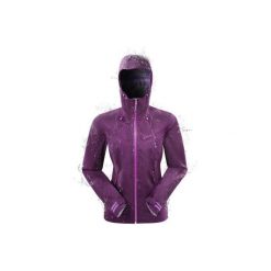 Kurtka turystyczna MH500 WTP damska. Fioletowe kurtki sportowe damskie QUECHUA, xs, bez wzorów, z elastanu, bez ramiączek, bez kaptura. Za 299.99 zł.