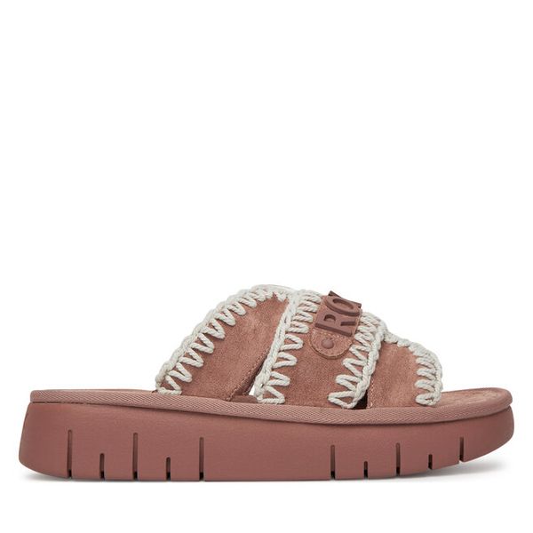 Klapki Roxy. Czerwone klapki damskie Roxy, bez wzorów, bez obcasa, bez zapięcia. Za 179.99 zł.