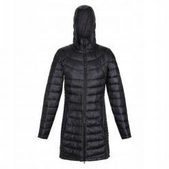 Płaszcz turystyczny przejściowy damski Andel III Regatta pikowany. Czarne płaszcze damskie Regatta, l, bez wzorów, z puchu, sportowe, bez kołnierzyka, bez kaptura. W wyprzedaży za 319.50 zł.