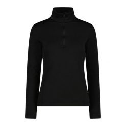 Sweter damski CMP. Czarne swetry nierozpinane damskie CMP, na zimę, bez wzorów, bez kołnierzyka, bez ramiączek. Za 257.50 zł.