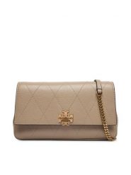 Tory Burch Torebka Quilted Chain Wallet 186041 Kremowy. Białe torebki do ręki damskie Tory Burch, bez wzorów, ze skóry, bez dodatków. Za 2,024.00 zł.