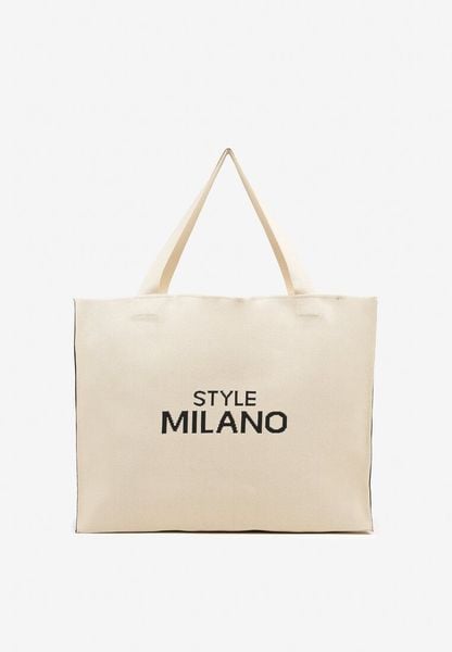 Beżowa Torebka o Modelu Shopper z Suwakiem i Napisem Salisella. Brązowe shopperki damskie Renee, bez wzorów, bez dodatków. Za 89.99 zł.