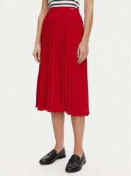 Tommy Hilfiger Spódnica plisowana WW0WW43886 Czerwony Regular Fit. Czerwone spódnice damskie Tommy Hilfiger, bez wzorów, z syntetyku, plisowane. Za 319.99 zł.