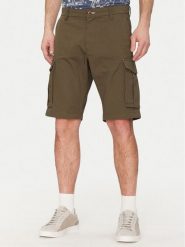 Gant Szorty materiałowe 205069 Khaki Relaxed Fit. Brązowe szorty męskie GANT, bez wzorów, z bawełny. Za 299.99 zł.