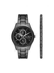 Armani Exchange Zegarek Dante AX7154SET Szary. Szare, analogowe zegarki męskie Armani Exchange, bez wzorów. Za 729.99 zł.
