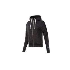 Bluza sportowa damska Reebok Training Essentials Marble Logo Full Zip. Szare bluzy damskie Reebok, na zimę, bez wzorów, sportowe, bez ramiączek, z kapturem. Za 283.00 zł.