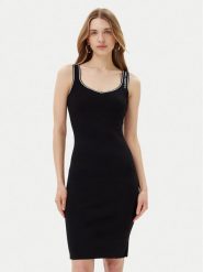 KARL LAGERFELD Sukienka codzienna A2W13018 Czarny Slim Fit. Czarne sukienki damskie KARL LAGERFELD, na co dzień, s, bez wzorów, z wiskozy, bez kołnierzyka, bez ramiączek, proste. Za 529.99 zł.