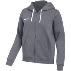 Bluza damska Nike Park 26 Fleece Full-Zip Hoodie. Szare bluzy damskie Nike, bez wzorów, z bawełny, sportowe, bez ramiączek, bez kaptura. Za 192.99 zł.