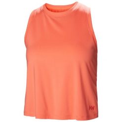 Damski tank top Helly Hansen Ocean Cropped. Czerwone topy damskie Helly Hansen, bez wzorów, bez kołnierzyka, bez ramiączek. Za 189.50 zł.