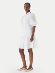 JOOP! Sukienka codzienna Dido 30102116 Biały Regular Fit. Białe sukienki damskie JOOP!, na co dzień, bez wzorów, z bawełny, bez kołnierzyka, bez ramiączek, proste. Za 1,249.00 zł.