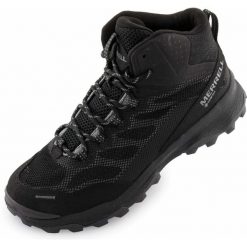 Merrell Speed Strike Mid GTX damskie buty trekkingowe, wodoodporne, rozmiar 41. Czarne obuwie trekkingowe damskie Merrell, z gore-texu, bez zapięcia. Za 687.99 zł.