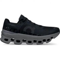 Buty do biegania damskie On Cloudmonster. Czarne obuwie sportowe damskie On, bez wzorów, z materiału, bez zapięcia, do biegania. Za 933.00 zł.