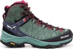 Buty trekkingowe damskie Salewa Alp Trainer 2 Mid zielone r. 40. Zielone obuwie trekkingowe damskie Salewa, bez zapięcia. Za 1,422.45 zł.